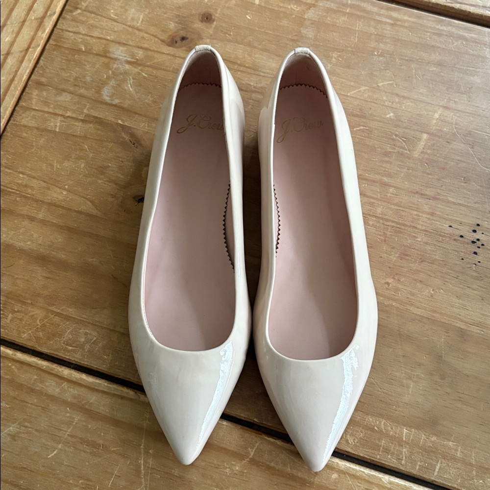 J Crew Blush pink ivory pointed toe pumps Women’s Size 5.5